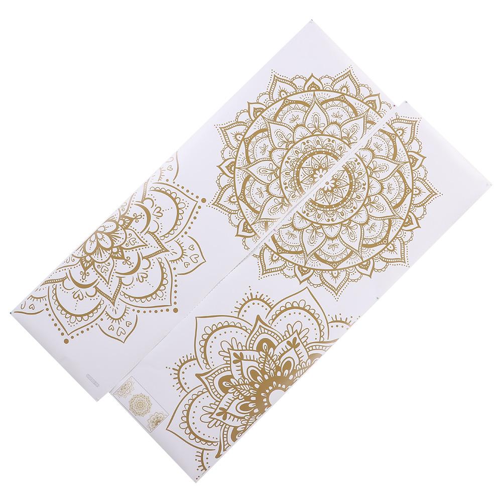 4 шт. Золотая половина мандалы Наклейка на стену ПВХ Наклейки на стену Декор Бохо Мандала Наклейка на стену Спальня