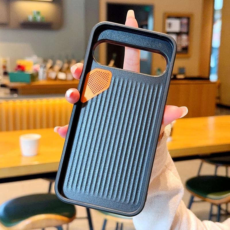 Чехол для Google Pixel 9 Pro XL 9A Магнитная крышка из ПУ-кожи + Термоотводящая крышка из ПК с металлическим кольцом для камеры для Pixel9 Pro