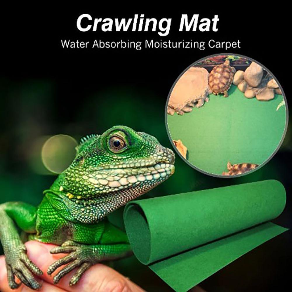 Water Absorbing Moisturizing Reptile Bed Waterproof Crawling a Pet Carpet  Lizard