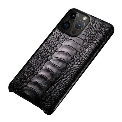 Чехол для телефона из натуральной кожи страуса для iPhone 16 15 11 12 13 14 Pro Max 14Pro 13Pro 16 Plus 15Pro Promax Luxury Back Cover