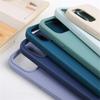 Жидкий силиконовый чехол для iPhone 11, 12, 13, 14 Pro Max XR Xs X 7, 8 Plus, противоударный силиконовый чехол с подкладкой из микрофибры