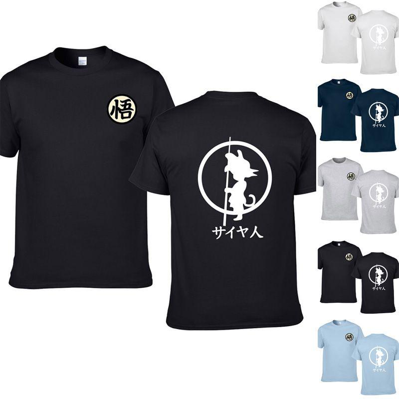 Классическая белая футболка для мужчин и женщин с графическим 3D-принтом аниме Dragon Ball