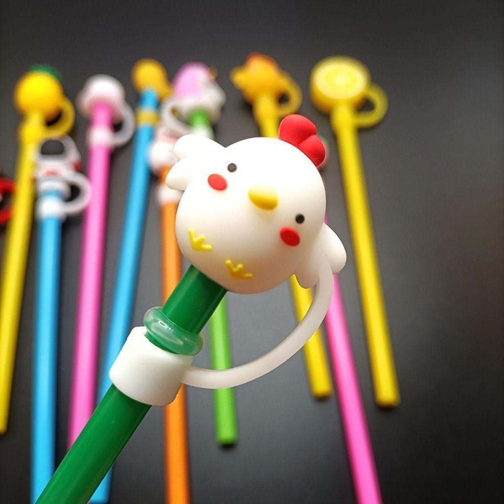 Drinkware Plugs Splash Proof Straw Decoration Straw Cover Dust Cap Cup Accessories Straw Topper