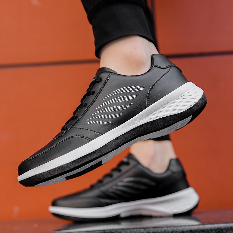 38-48 спортивная обувь, мужская кожаная дышащая спортивная повседневная обувь, большие размеры, мужская спортивная обувь для бега и фитнеса