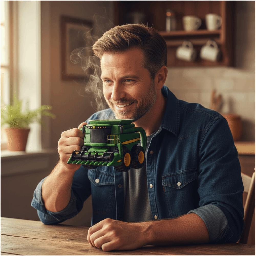 11 Ounces Tractor Coffee Mug Handcrafted Semi-Truck Coffee Mugs Fashion Coffee Cup  For Men