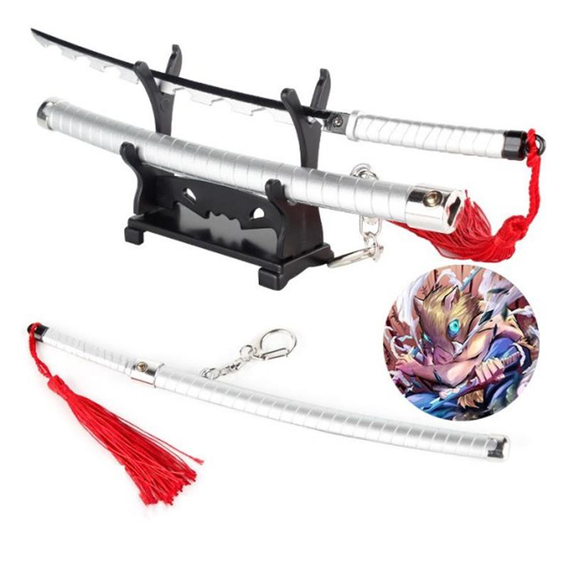 Аниме Demon Slayer Kimetsu no Yaiba Agatsuma Zenitsu косплей ножны ножны брелок меч модель оружия дети подарок на праздник игрушки