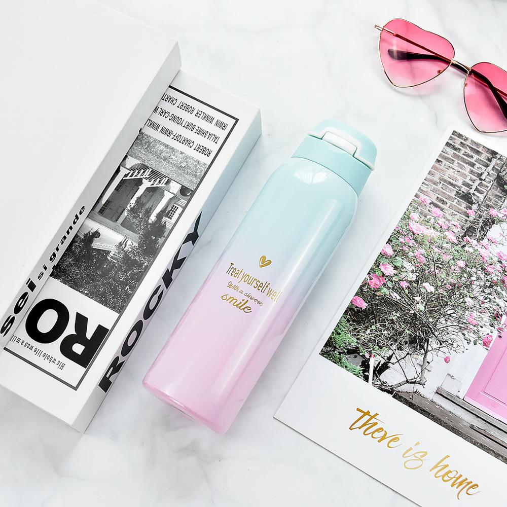 Термосы термос без BPA 500 мл, термосы для спортивных велосипедов, переносная термокружка с трубочкой, термос для воды, кружка для кофе, дорожная кружка