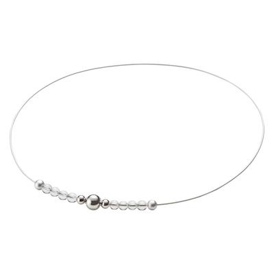 Phiten Natural Wire Health Comes with Dedicated Perfect for Gifts Necklace, Wire, Crystal, White, 50cm, Stone, Type, Lightweight, Metax, Accessory,