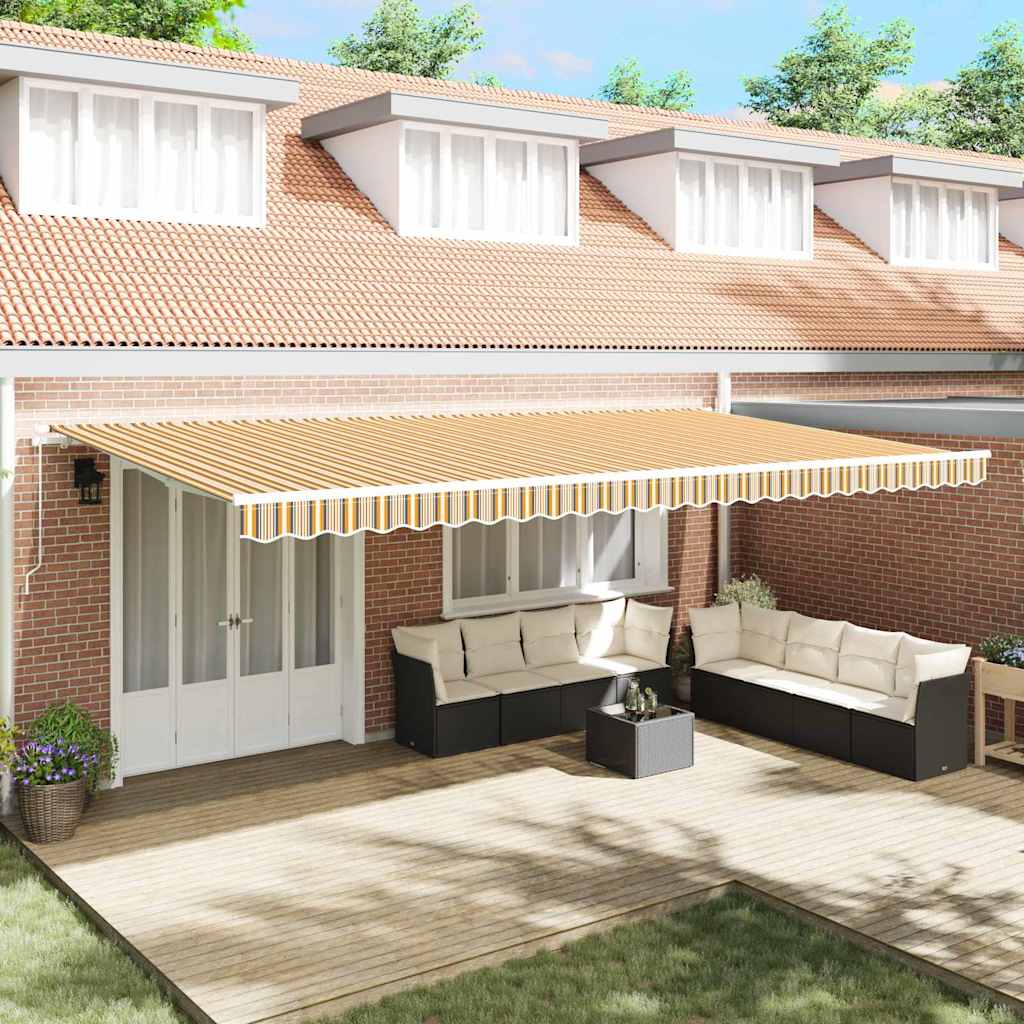 Retractable Awning Multicolor 600 x 350 cm