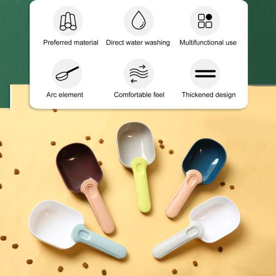 Лопата для корма для собак Эргономичный дизайн Большая емкость Зажим для сумки из АБС-пластика Корм ​​для домашних животных