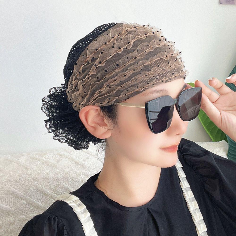 Дышащий платок на голову кружевной чехол для волос шапочка модные головные уборы женские