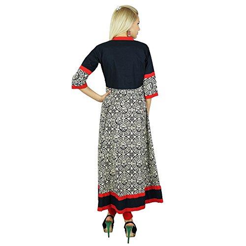 Bimba Женское платье Классическая хлопковая длинная блузка Kurti Anarkali Top