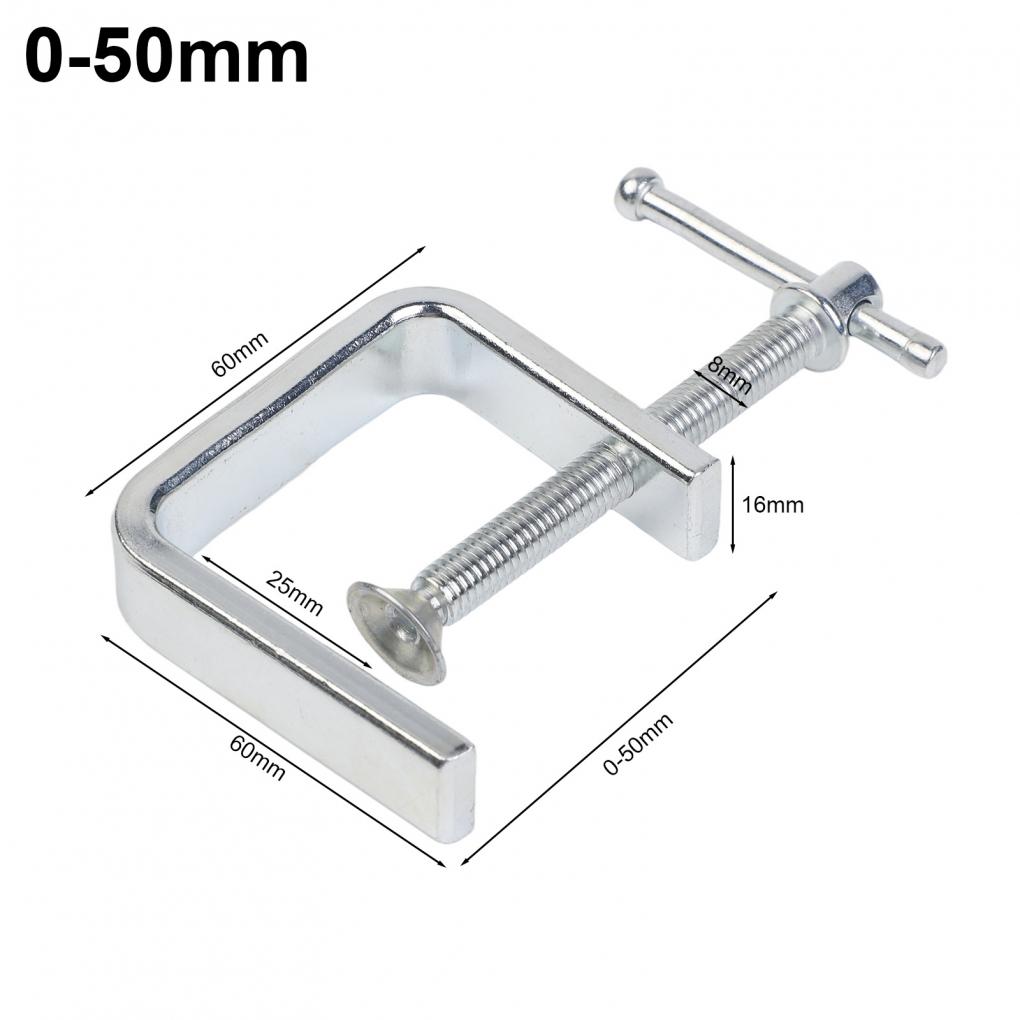 50-100mm Woodworking Clamp C-Clamp G-Clamp For Wood Plastic Drilling Fixing