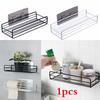 Wrought Iron Bathroom Shelf Wash Rack Free Punching Wall Hanging Kitchen Spice Storage Rack Hanging B