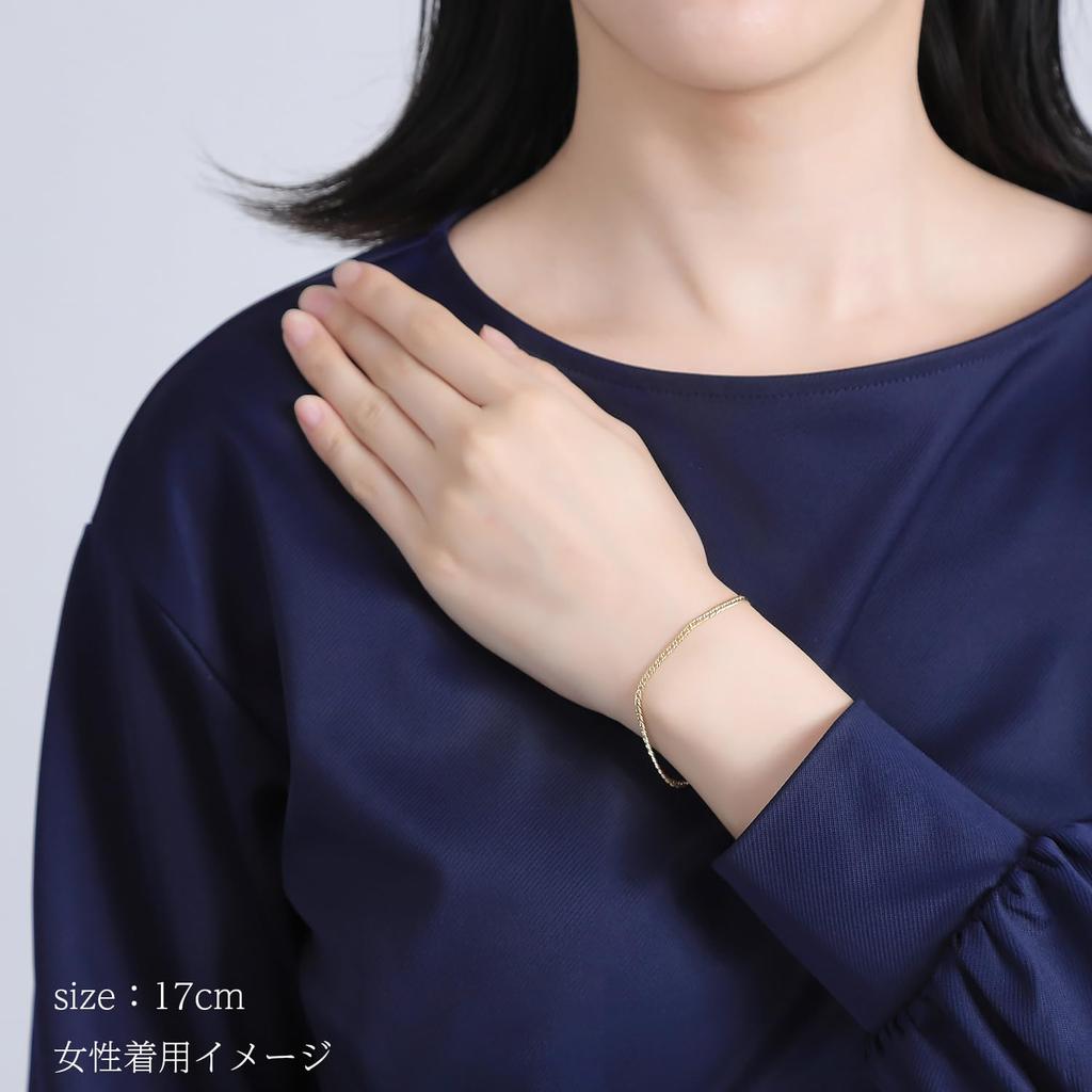 Браслет K18 18K Золото Кихэй Двусторонний Двойной Ширины Выбираемый Размер Кольцо-пуллер Золотая Полая Цепочка Размер 20см [Speranza] 2.3мм