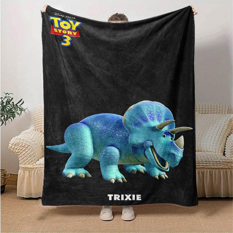 1pc, Toy Story 3 Trixie Dinosaur Blanket Home Decor, Couch Throw Blanket, Outdoor Blanket, Gift for Friends, Flannel Coverlet Suitable for