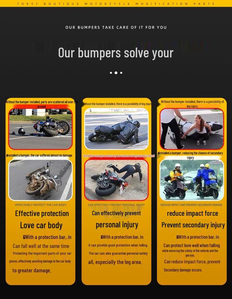 Modified Guard Bar Tang Dao 700LFS: Reinforced Anti-Fall Bumper with Retro Side Bag Accessories