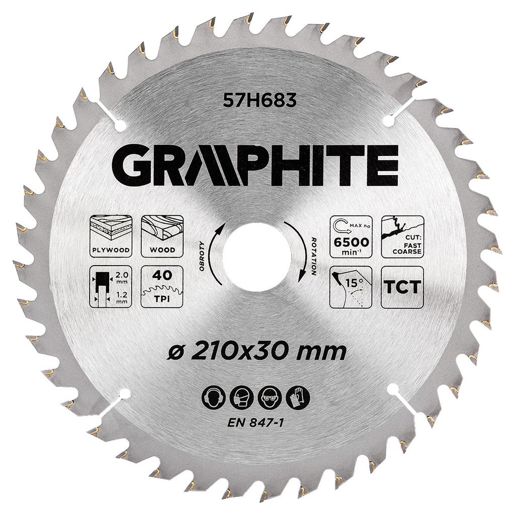 Widia saw blade, 210 x 30 mm, 40 teeth