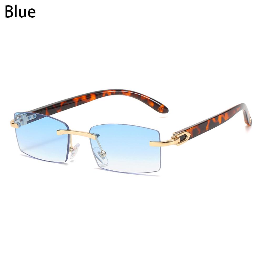 Gradient UV400 Punk Sunglasses Driving Sun Glasses Rimless Rectangle Sunglasses Fashion Shades