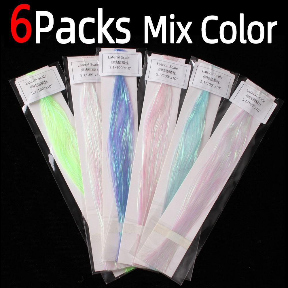 0.2mm Fly Tying Corrugated Lateral Scale Strands Saltwater Flashbou Bucktail Spinnerbait Fishing Lure Bait Tying Material