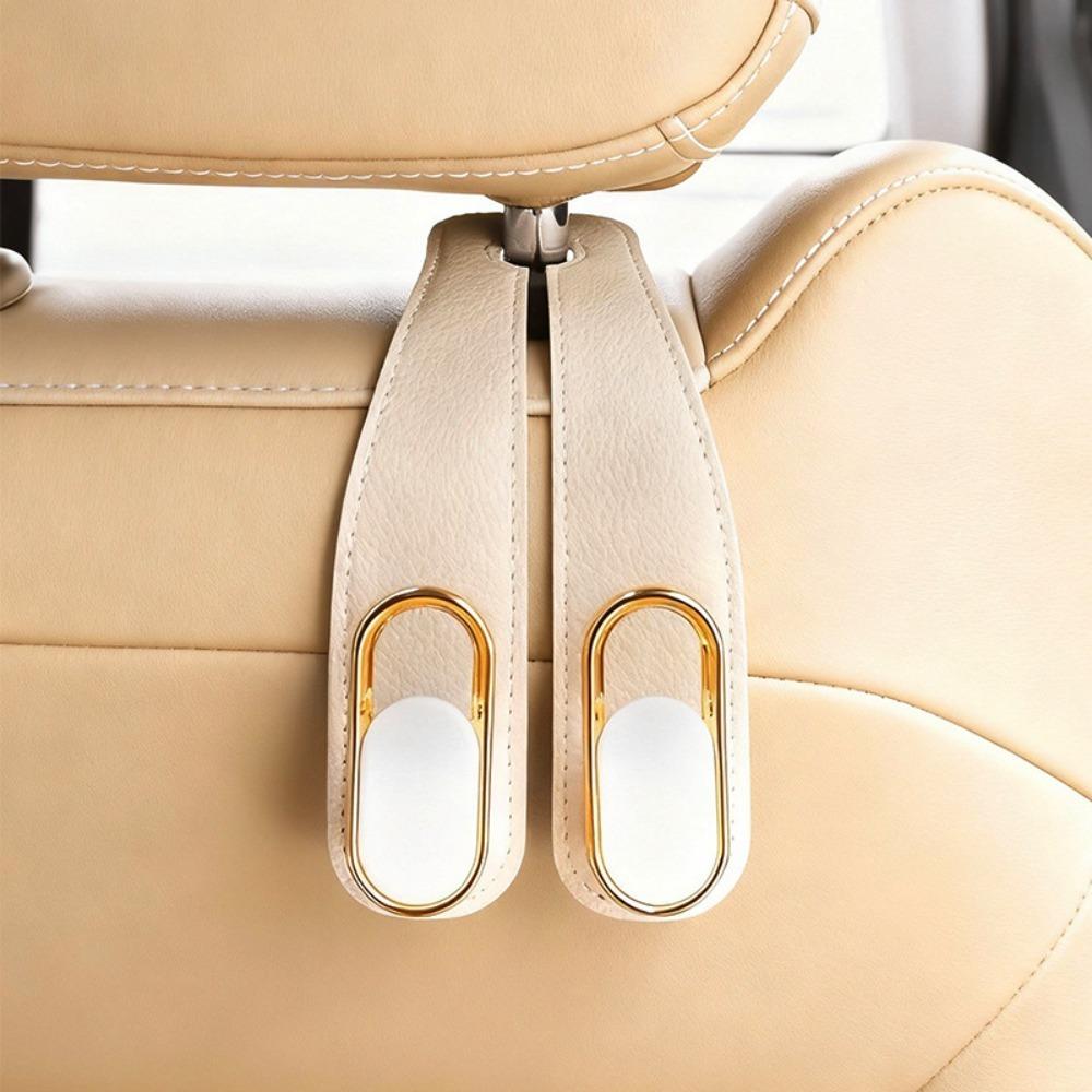Leather Car Seat Hook Strong Load-Bearing Seat Back Hook New Headrest Hanger Vehicles