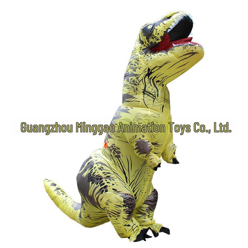 Надувной костюм динозавра тираннозавра рекса для Хэллоуина, Рождества и вечеринок – забавный наряд для ролевых игр