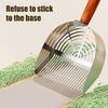 Cat Litter Scoop Stainless Steel Sifting Shovel with Long Handle Pet Waste Scoop Cleaning Tool for Cats Litter Box