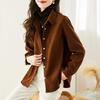 Thick Corduroy Shirt Women's Long-sleeved Winter Port Flavor Retro Loose Top Jacket Bottoming Shirt