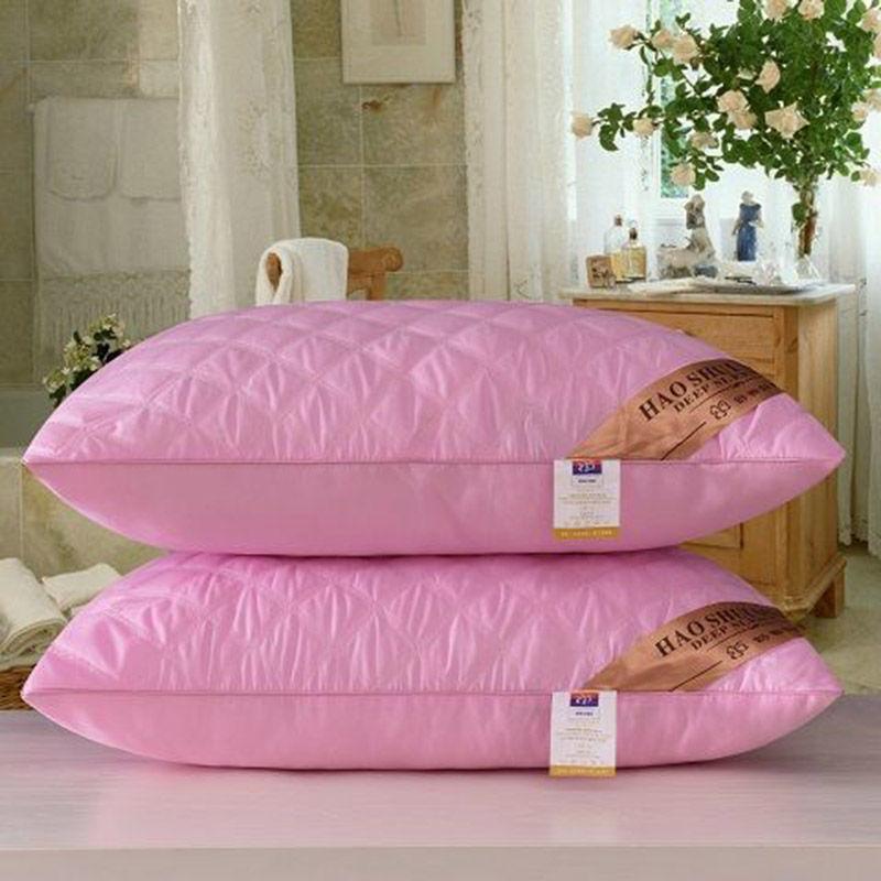 Хлопковая подушка для спальни, шейная подушка для сна, подушка средней высоты, матовое утолщенное пододеяльник для машинной стирки, белый