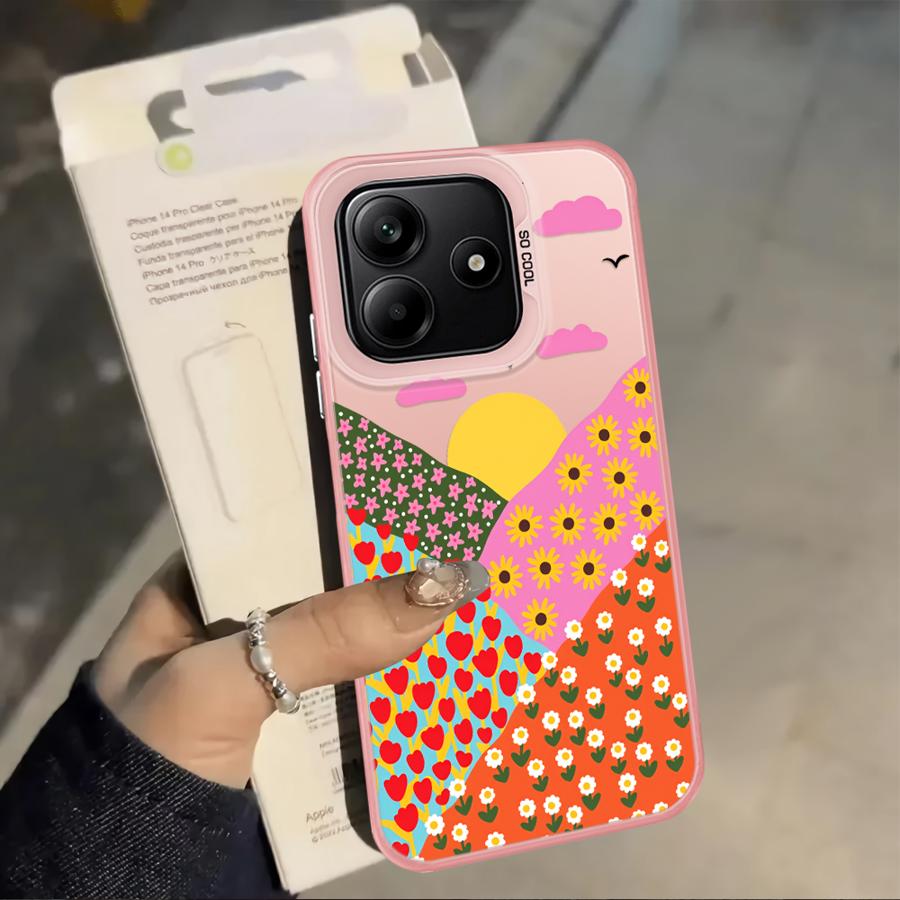 Чехол с цветочными животными для Xiaomi Redmi Note 9 10 13C 12C 14C K60 9C 9T A5 10C A1 A2 Plus Задняя крышка телефона
