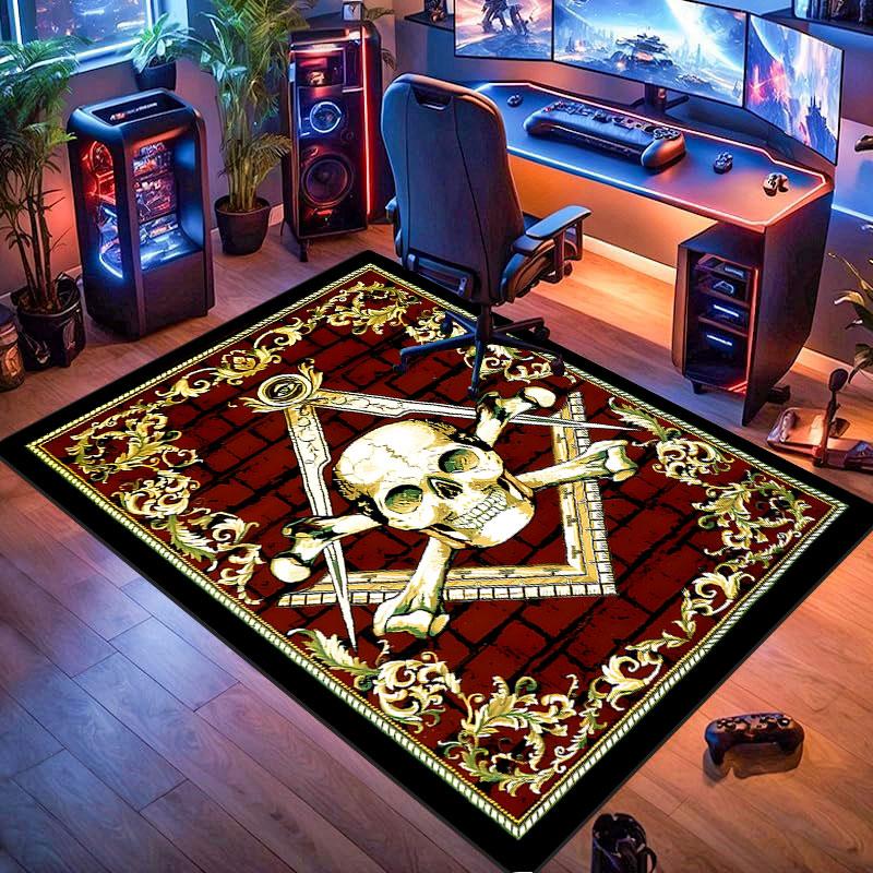 Freemason symbol rug, suitable for living room, bedroom, game room, computer room and home décor.
