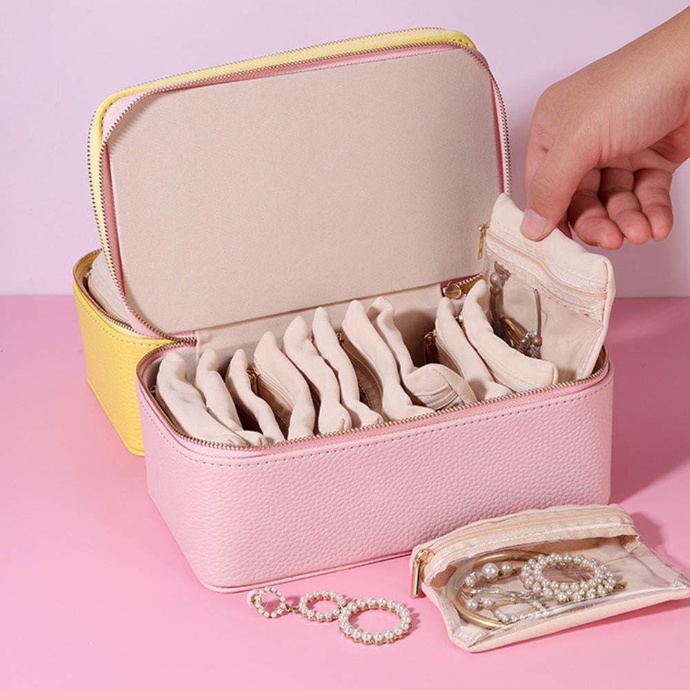 with 12 Small Pouches Jewelry Display Box Jewelry Organiser Box for Rings Necklaces Bracelets
