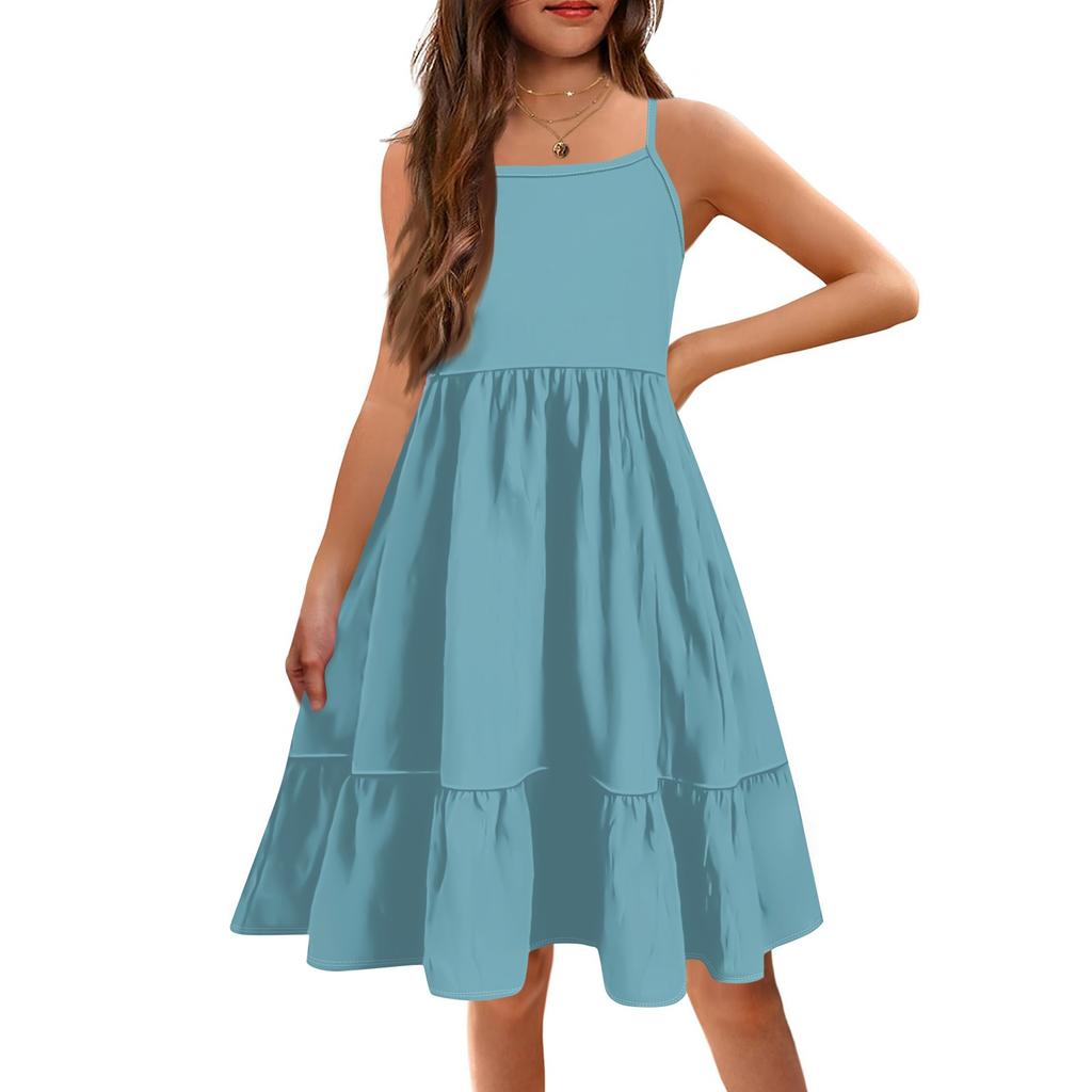 The Summer Children Condole Sleeveless Cute Princess Leisure Dresses Of The Girls