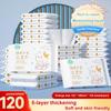 15 упаковок супермягких высококачественных бумажных полотенец, безопасных для детской кожи, портативные сухие салфетки, 120 листов увлажняющих салфеток с лосьоном
