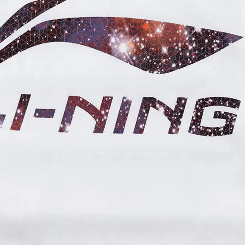 Li-Ning Модный удобный пуловер с круглым вырезом и короткими рукавами с принтом в виде букв, универсальные шорты, повседневный спортивный костюм AHSS971-3+YKSV197-2