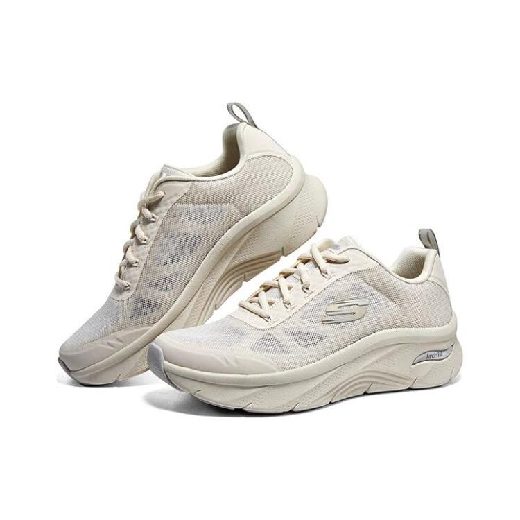 Skechers Arch Fit DLux Удобные Сетчатые Прочные Низкие Беговые Кроссовки Мужские Сникер Белый 894230-OFWT