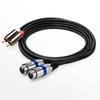 AZNABLE Кабель-преобразователь XLR на RCA Кабель для микрофона "пушка" Разъем "мама" 1,5 м