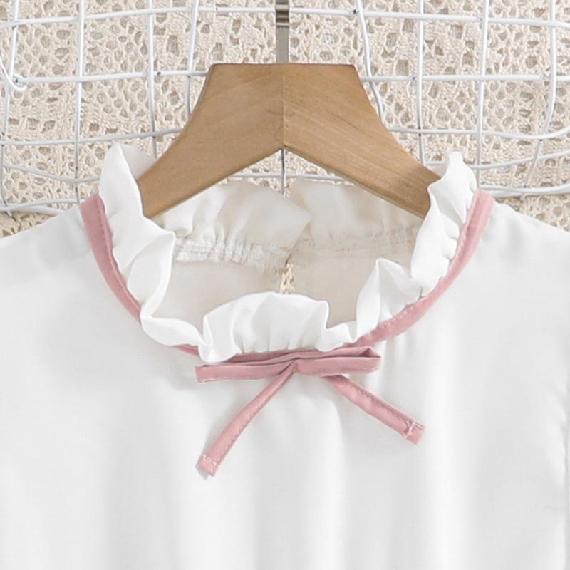 8-12Y Girls Dresses Pop Children's Summer New Foreign-style Fly Sleeve Dress Colour Temperament Pleated Skirt