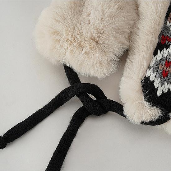 Вязаные шапки-бомбардировщики, шапки-шары, мужские шапки из искусственного меха Snow Peak большого размера, зимние шапки, аксессуары Y2k, лыжная маска, шапка с ушами