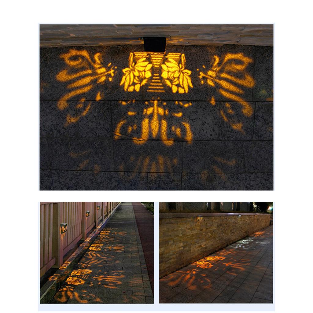 Солнечные палубные фонари Солнечные фонари для заборов Открытый сад Декоративные фонари От заката до рассвета IP65 Водонепроницаемый