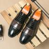 Fashion 2025 Retro Style Mens Dress Shoes Fashion Mixed Colors Mens Leather Shoes Lace-up Business Non-Slip Casual Mens Oxford Footwear