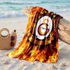 Пляжное полотенце из микрофибры Galatasaray FC, быстросохнущее, впитывающее, большое, для пляжа, плавания, путешествий