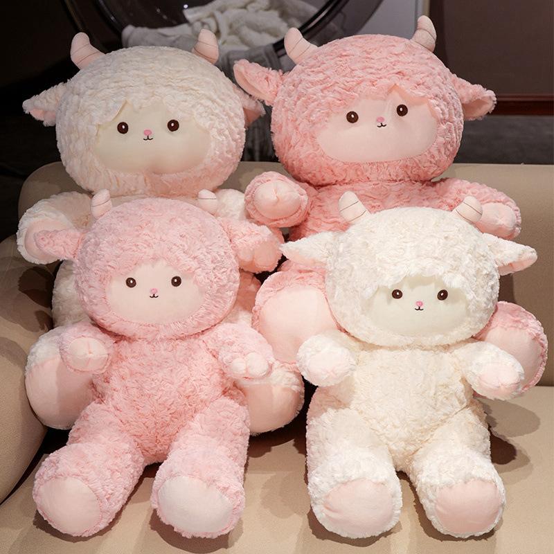 Cute Lamb Throw Pillow Plush Toy Doll Lamb Doll Children Soothing Doll Girl Birthday Gift