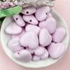 Home Party Supplies for Necklace Earrings Making Fashion 20pcs/bag DIY Handmade Materials 18.8*17.2mm Acrylic Heart Beads Solid Color