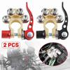 2Pcs Car Battery Terminal Connector Battery Wire Cable Clamp Terminal Shut-Off Connectors