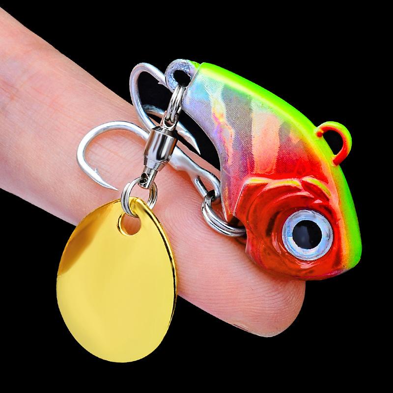 Proberos Long Throw Lure Bait with Sequins Rotating Vibration VIB Sequins Submerged Lure Bait