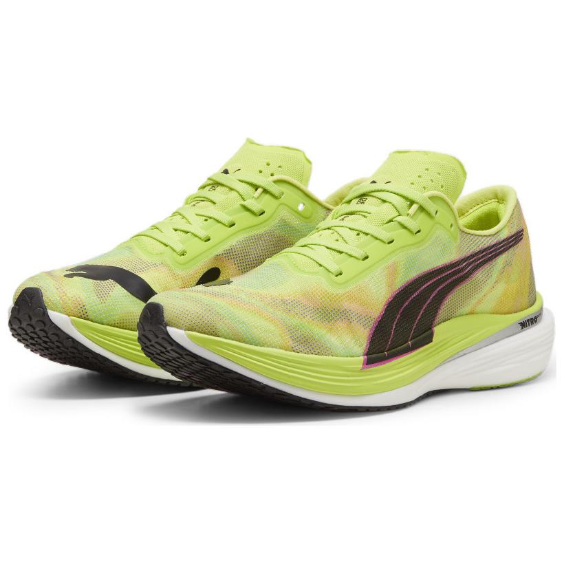Puma Deviate Nitro 2 Lime Pow Black Men Sneakers Yellow Poison-Pink 380088-01