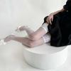 Fashion Woman Girls Lolita Ultra Thin Elastic Stockings with Non-slip Silicone Female Sexy High Over The Knee Gothic Stocking Hosiery Black Plus Size