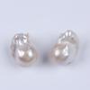Big Size Real Freshwater Pearl Wedding Stud Earring With 925 Sterling Silver Accessories Big Baroque Pearl Hook Earring