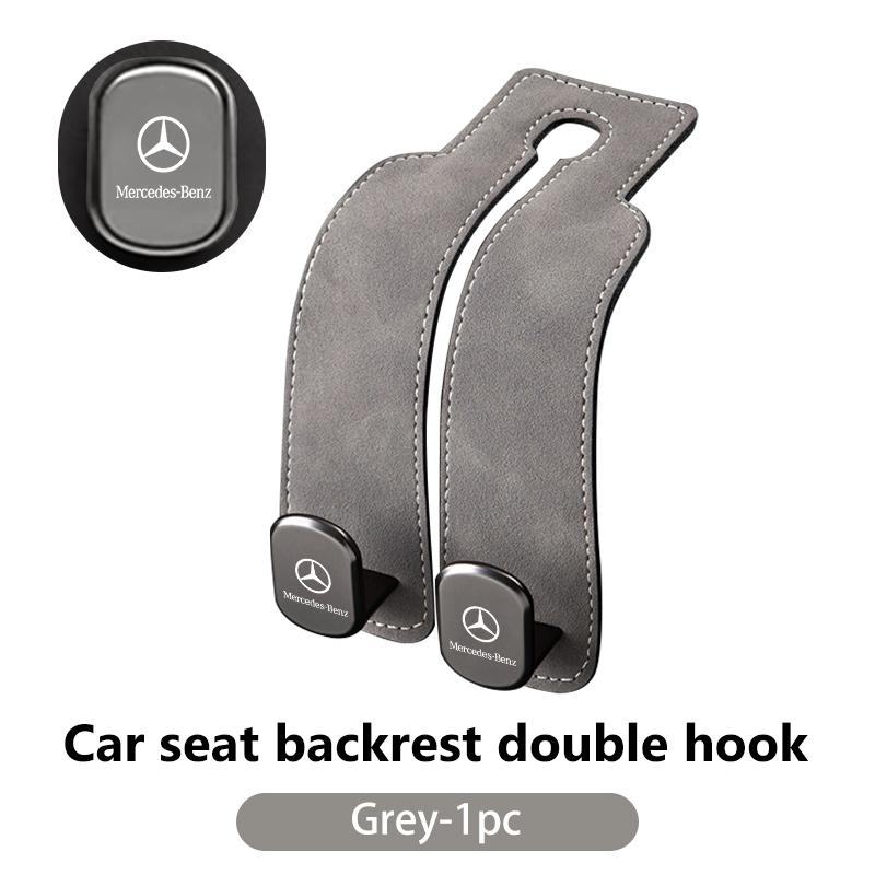 For Benz Car Headrest Hook Suede Rear Seat Hanging Dual Hook Storage Interior Accessories CITAN VITO SPRINTER CLS SLK Sport ML AM0